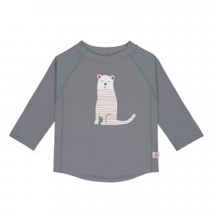 Majica za plivanje  - UV PROTECT - siva s motivom tigra